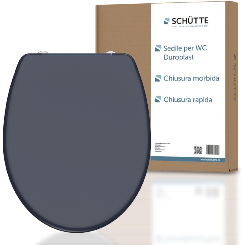 foto del prodotto 82304 a anthracite with soft close mechanism, quick release for easy cleaning, duroplast lid max. load of the toilet seat 150 kg , charcoal sch tte