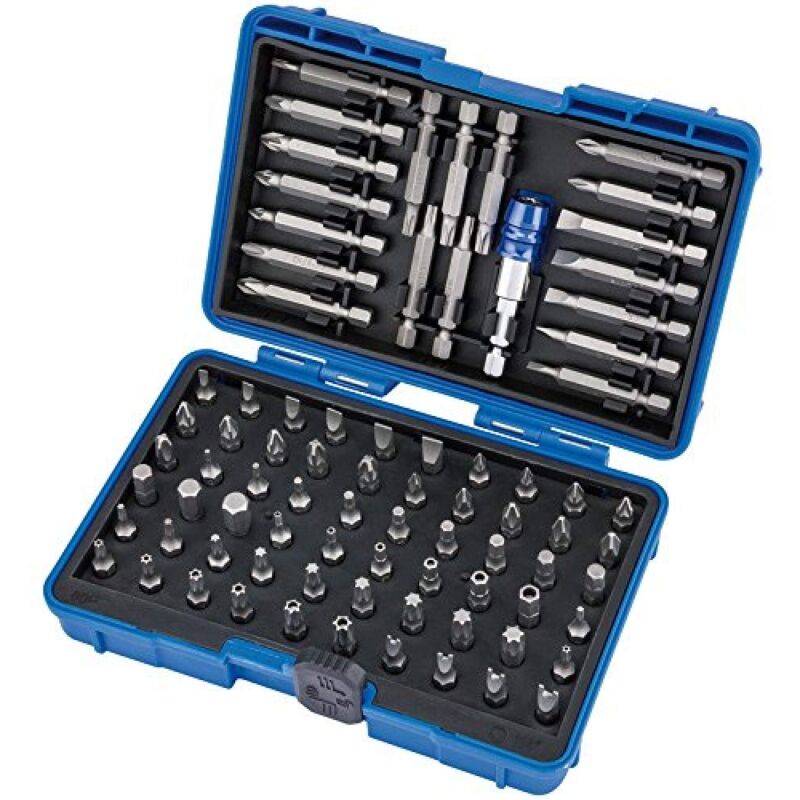 foto del prodotto 82396 set di cacciaviti e porta punte magnetiche, 80 pezzi, colore argento draper