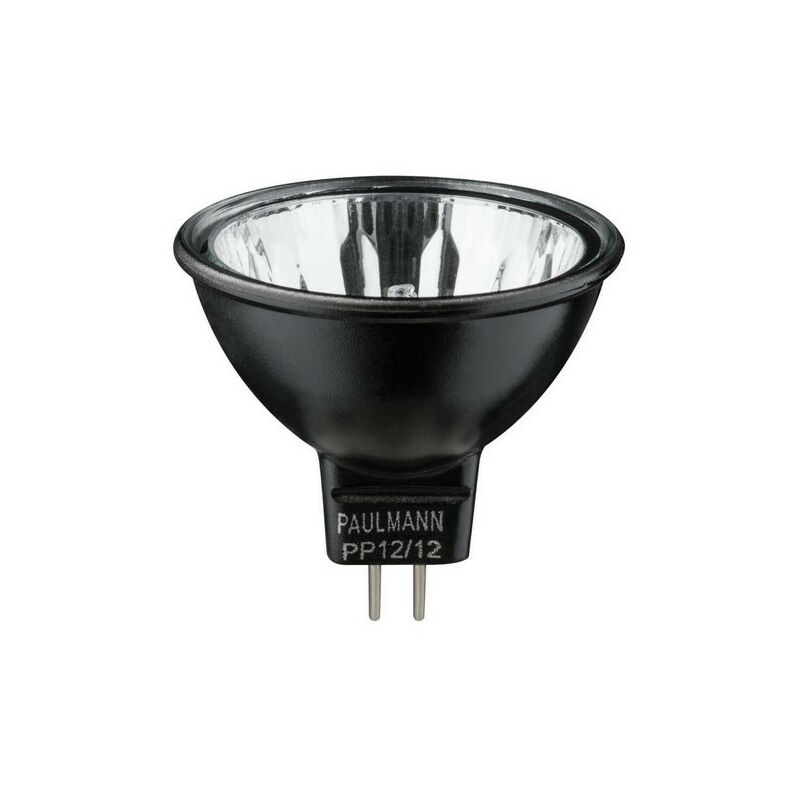 foto del prodotto 832.12 gu5.3 lampadina alogena akzent 12v 2900k 4000h nero alluminio paulmann