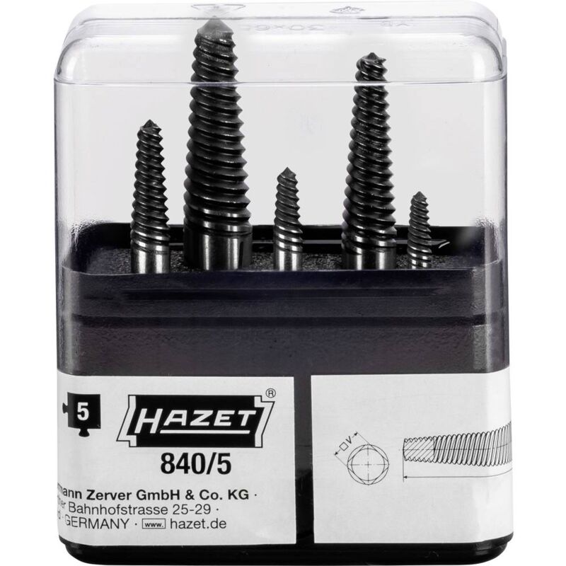 foto del prodotto 840 5 kit estrattori viti m4 m18 hazet