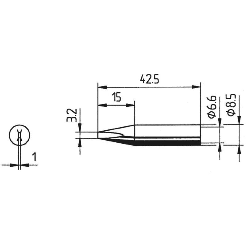 foto del prodotto 842 ed punta di saldatura forma a scalpello dimensione punta 3.2 mm contenuto 1 pz. ersa
