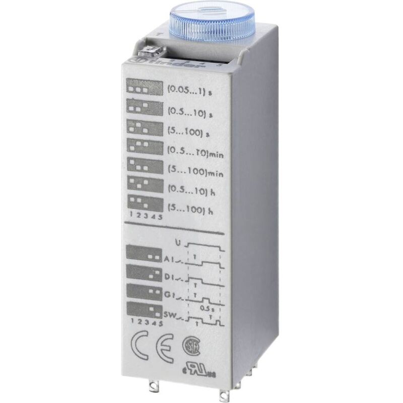 foto del prodotto 85.02.0.012.0000 85.02.0.012.0000 relè temporizzato 12 v dc ac 1 pz. intervallo di tempo 0.05 - 360000 s 2 scam - finder