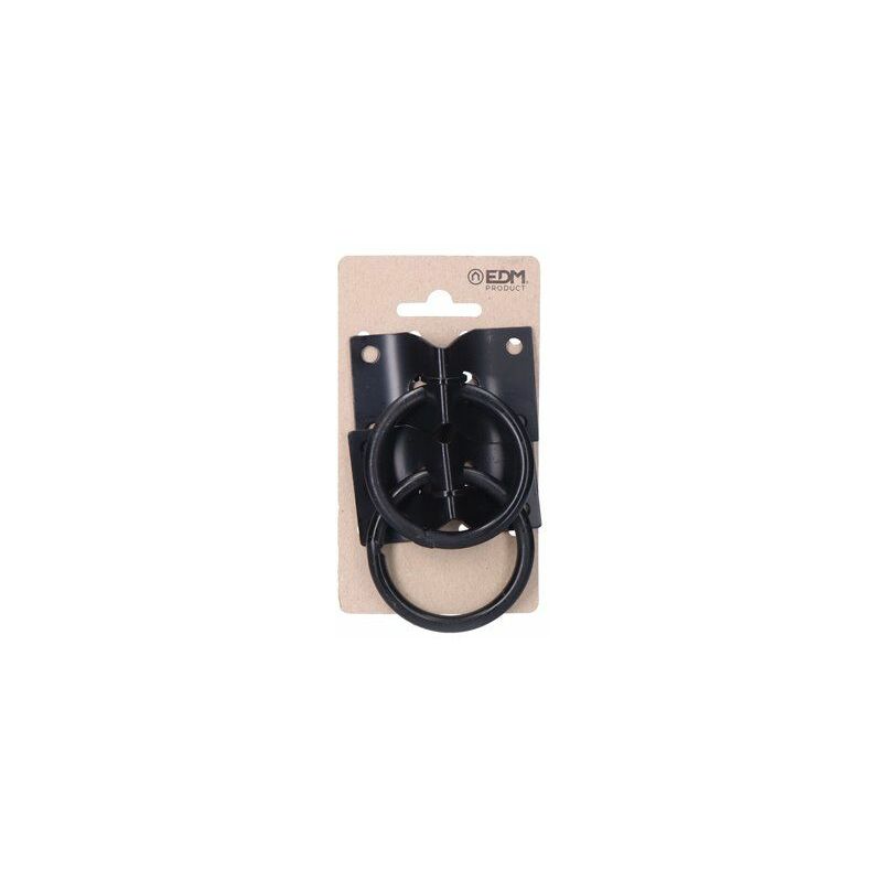 foto del prodotto 85294 2 pz. aparca perro piastra c anello saldato nero, multicolore edm
