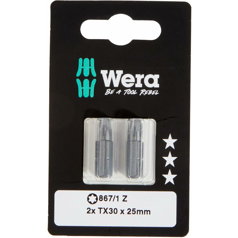 foto del prodotto 867 1 z sb inserti torx, tx 30 x 25 mm wera