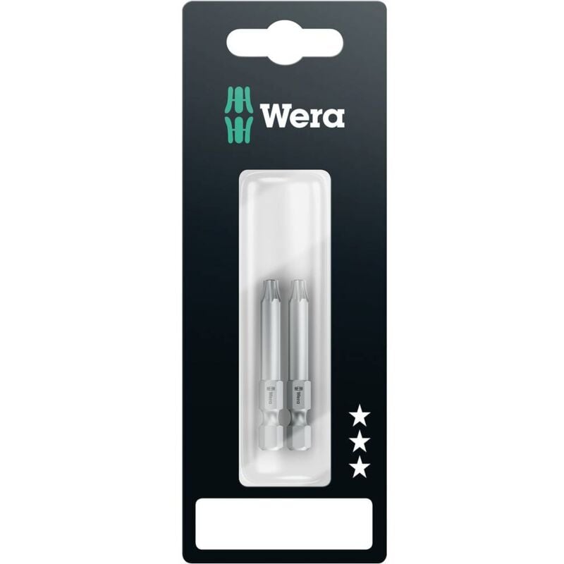 foto del prodotto 867 4 z 50mm sb sis 05073724001 inserto torx t 30 acciaio per utensili legato, duro f 6.3 2 pz. wera