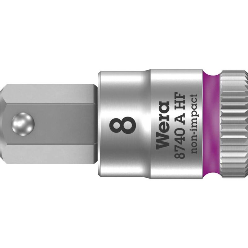 foto del prodotto 8740 a 05003339001 brugola interna inserto giravite a bussola 8 mm 1 4 6.3 mm wera