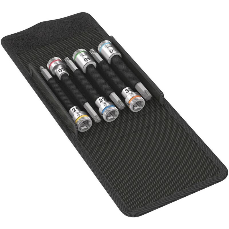foto del prodotto 8740 b hf kit inserti a bussola elicoidali 3 8 10 mm 6 parti 05003185001 wera
