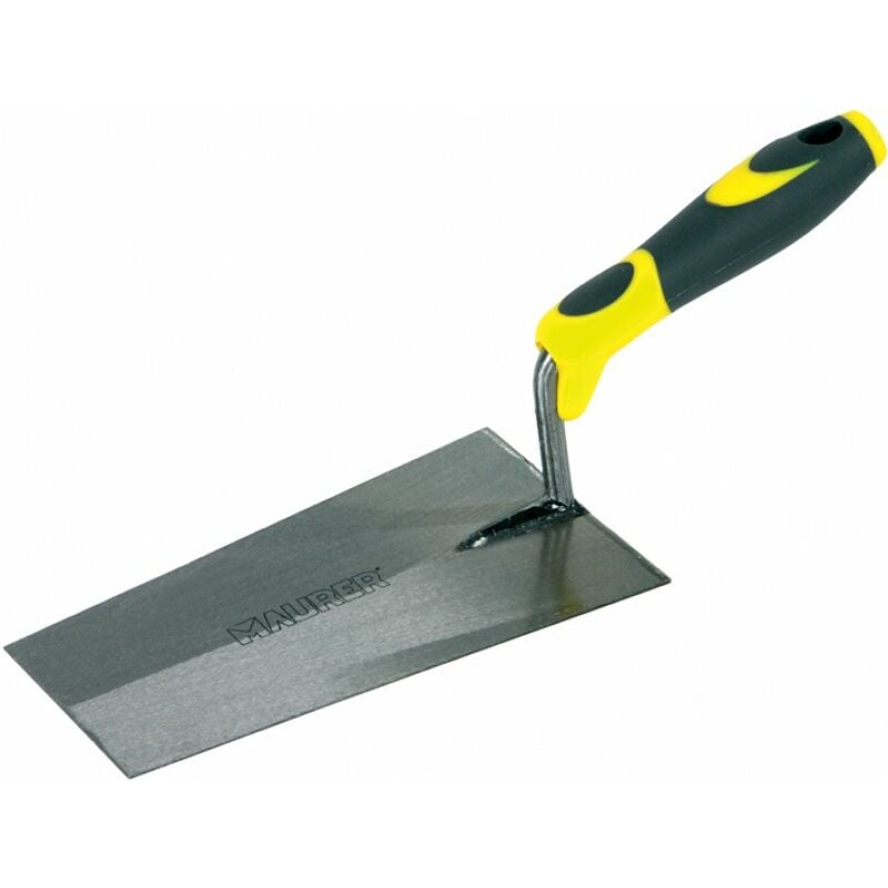 foto del prodotto 87818 cazzuola quadrata, manico bicomponente, cm 20, grigio giallo maurer