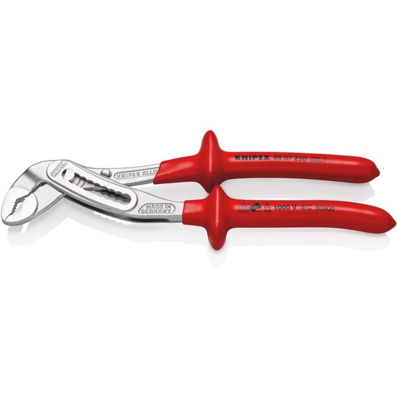 foto del prodotto 88 07 250 alligator pinza regolabile per tubi e dadi isolati ad immersione, collaudati vde cromata 250 mm