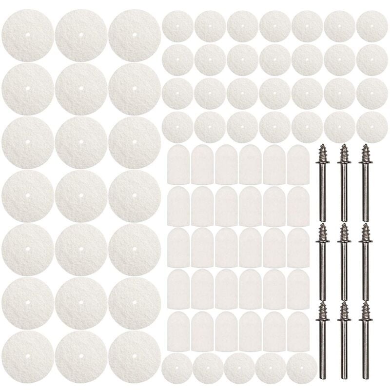 foto del prodotto 88 polishing felts including wheels and mandrels for power tool accessories