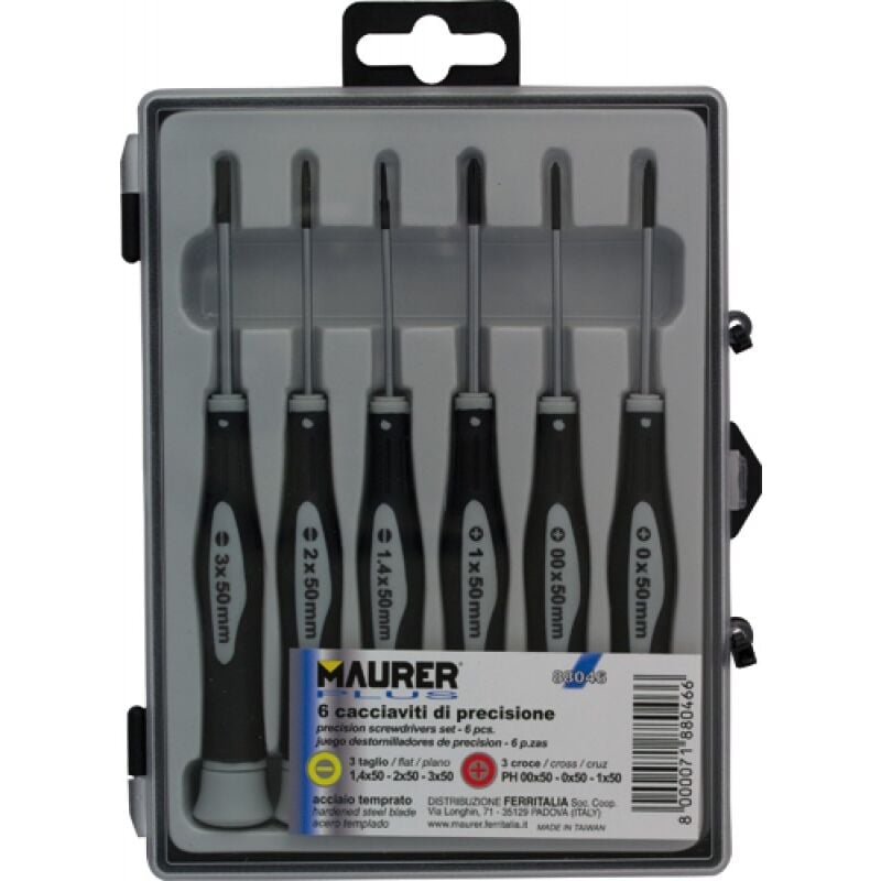 foto del prodotto 88046 set cacciaviti professionale precisione, 6 pezzi maurer