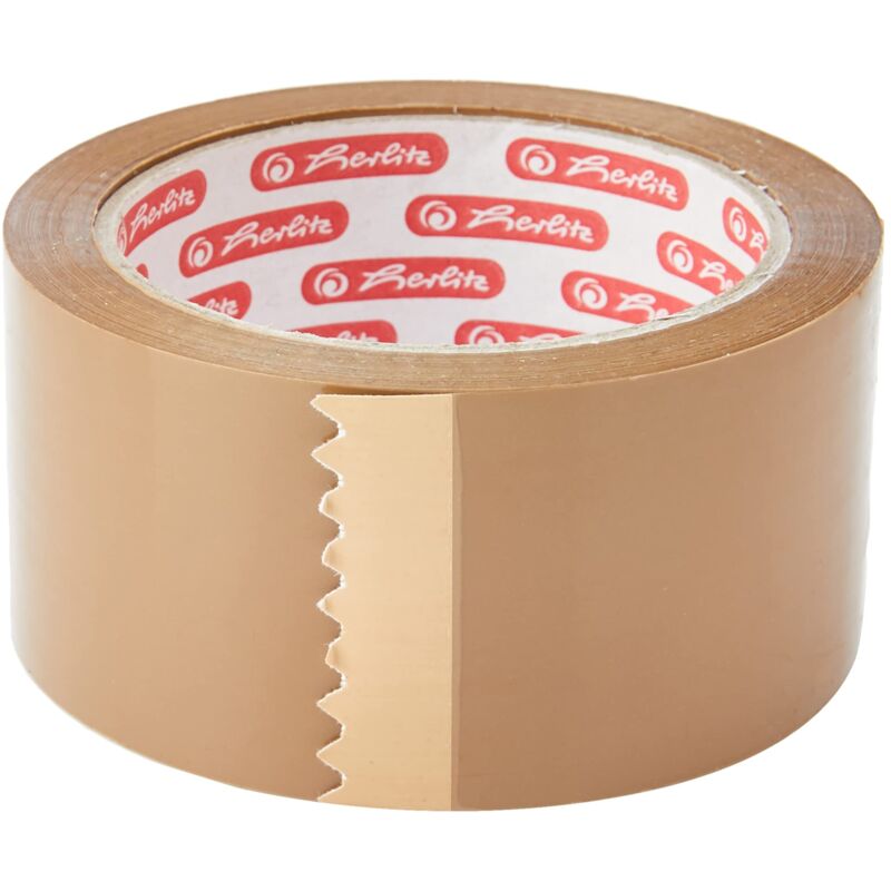 foto del prodotto 8842619 pack nastro 66 m x 50 mm, marrone, grande ruolo nucleare 66 m x 50 mm marrone herlitz
