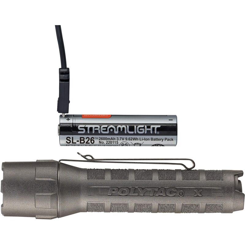 foto del prodotto 88613 polytac x usb, batteria 18650, nero streamlight