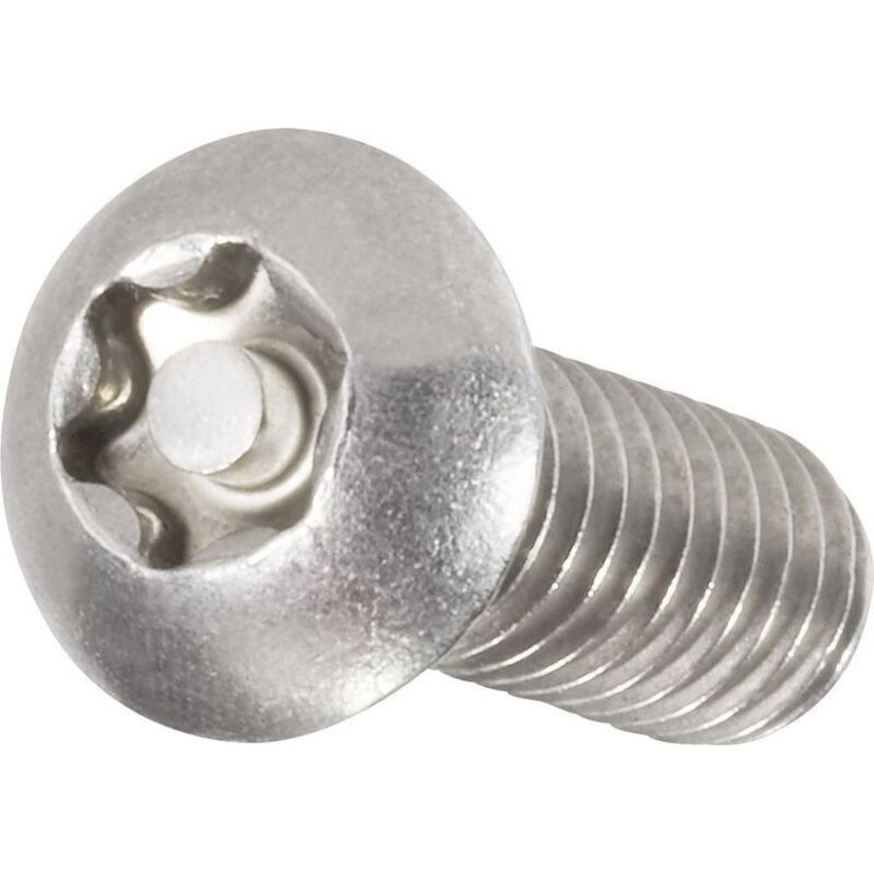 foto del prodotto 888787 viti con calotta sferica m6 12 mm t tamper resistant acciaio inox a2 10 pz. toolcraft