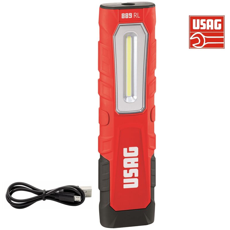 foto del prodotto 889 rl lampada torcia luce led ispezione ricaricabile magnetica max 420 lm usag