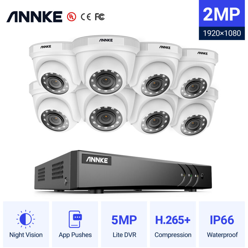 foto del prodotto 8ch kit vid osurveillance dvr 81080p smart ir vision nocturne imperm able surveillance distance s curit cam ra cctv set annke