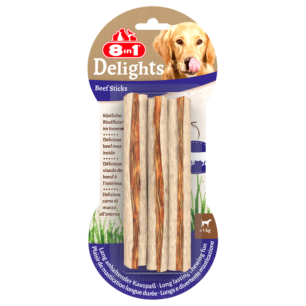 foto del prodotto 8in1 delights bastoncini da masticare manzo 3 pz 75 g 
