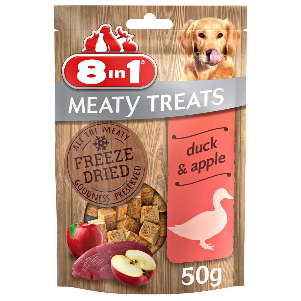 foto del prodotto 8in1 meaty treats 50 g anatra mela