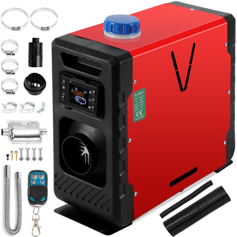 foto del prodotto 8kw 12v riscaldatore diesel portatile integrazione 12v 24v bluetooth controllo auto riscaldatore aria diesel per rv auto camion rosso swanew