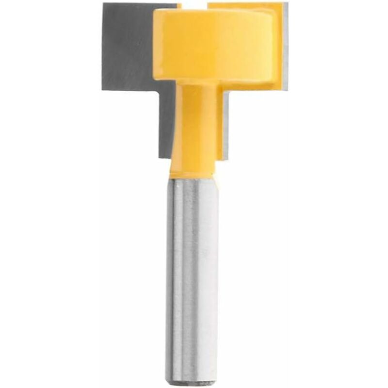 foto del prodotto 8mm t track t slot router shape router bits taglio del legno fresatura tool router lama straight edge bit blade giallo