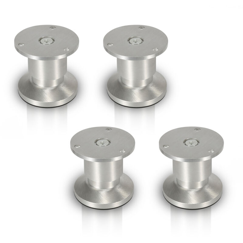 foto del prodotto 8pcs mobili piedi piedi regolabili lega di alluminio 120 mm piede regolabile argento swanew