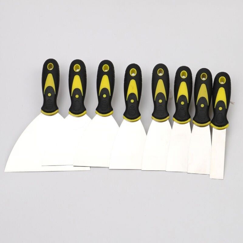 foto del prodotto 8pezzi spatola, migliore set di spatole in acciaio inossidabile fai da te spatola 24 40 49 63 74 98 124 150 mm per la rimozione della vernice
