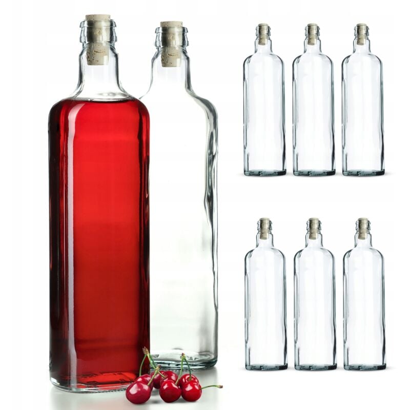 foto del prodotto 8x bottiglia 700ml per vino tinture di sughero fi21 kadax