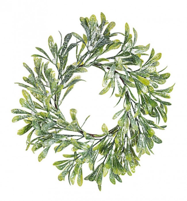 foto del prodotto 8x corona tux vischio bacche bianco d35