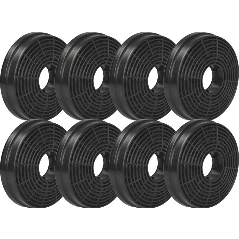 foto del prodotto 8x filtro a carboni attivi compatibile con candy zhw659t, zhc82661ba, zhc82662ba cappe aspiranti 10,5 cm vhbw
