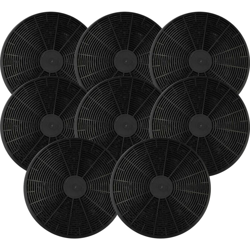 foto del prodotto 8x filtro a carboni attivi sostituisce schneider k10001, 4016572013856, cf110 per cappe aspiranti 17,5 cm vhbw