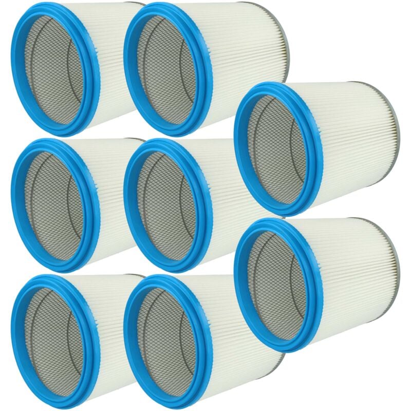 foto del prodotto 8x filtro a pieghe piatte compatibile con acec hg 8 14 rv aspirapolvere blu argento bianco vhbw