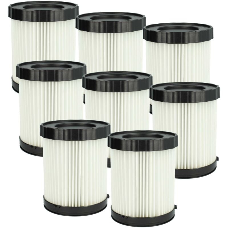 foto del prodotto 8x filtro a pieghe piatte compatibile con fein asbs 18-10, asbs 18-10 as aspirapolvere - bianco - vhbw