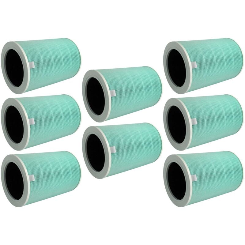 foto del prodotto 8x filtro hepa compatibile con xiaomi mi air purifier 3, mi air purifier 2s purificatore d aria, filtro carboni attivi integrato vhbw