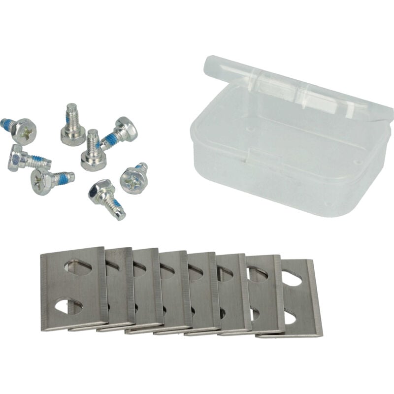 foto del prodotto 8x lama di ricambio sostituisce cub cadet 122-105-603 per tagliaerba - argento, in acciaio cromo-carbonio - vhbw