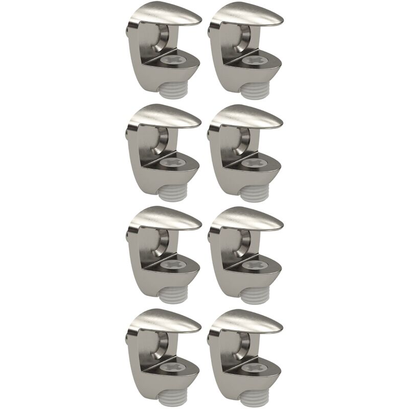 foto del prodotto 8x reggipiani perni supporto mensole 5mm acciaio con vite per spessore cristallo 5mm 6mm staffe acciaio tasselli scaffale mobili cyclingcolors
