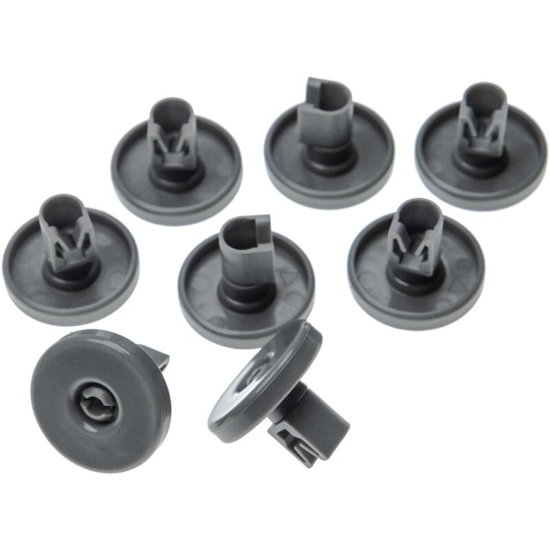 foto del prodotto 8x ruota per cestello inferiore compatibile con aeg f45002, f45001, f45005, f45003, f45011, f45010 lavastoviglie diametro 40 mm vhbw