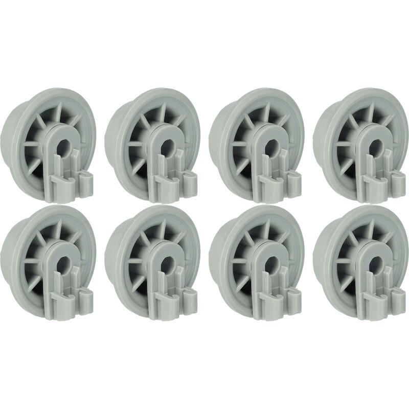 foto del prodotto 8x ruota per cestello inferiore compatibile con hanseatic lavastoviglie diametro 35 mm vhbw