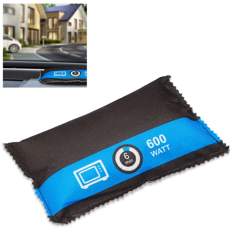 foto del prodotto 8x sacchetto deumidificatore auto, riutilizzabile, evita muffa macchie,cuscino assorbi umidità,antiumidità, nero