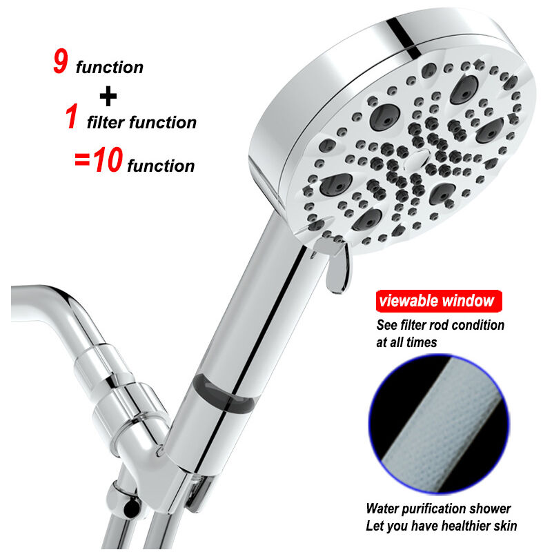 foto del prodotto 9 1 funzioni con pistola per filtraggio dell acqua, set doccia portatile beauty