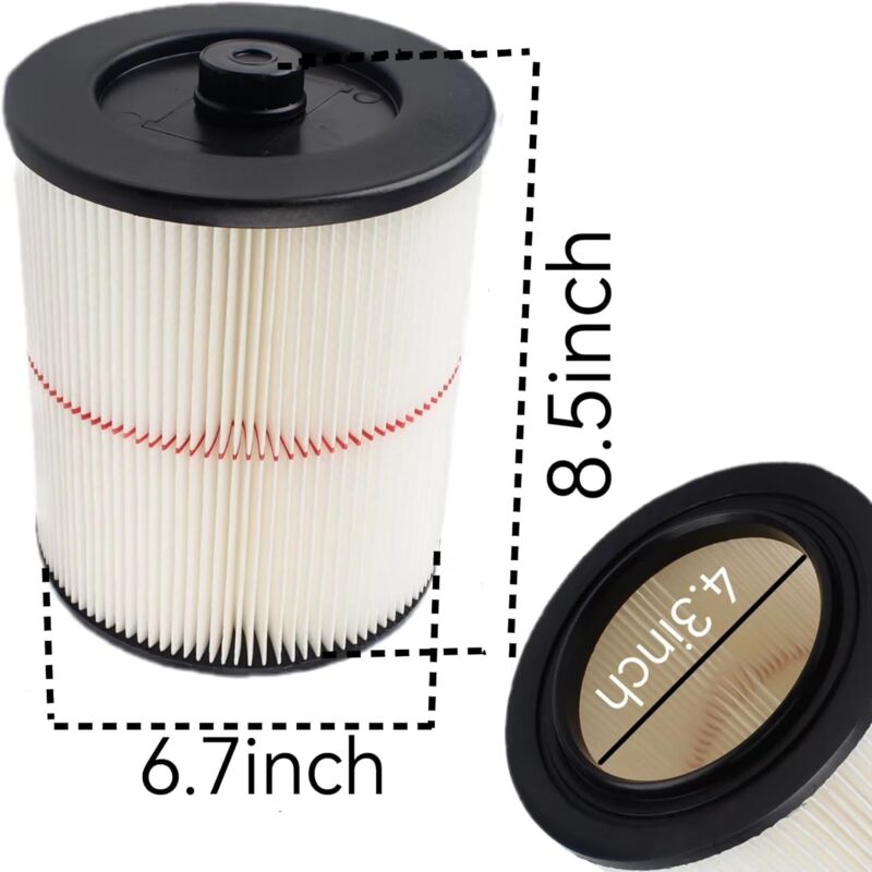 foto del prodotto 9 17816 filtro per craftsman shop vac, 917816 filtro a strisce rosse filtro aria umido secco parti di ricambio per aspirapolvere da 5 galloni e pi 