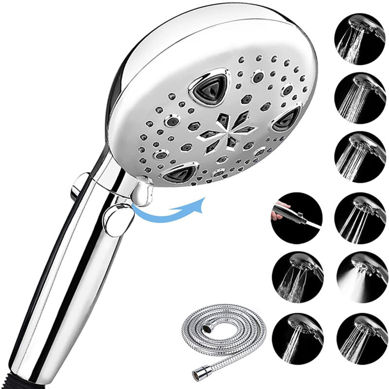 foto del prodotto 9 funzioni doccia portatile multifunzionale per uso domestico con soffione doccia con filtro