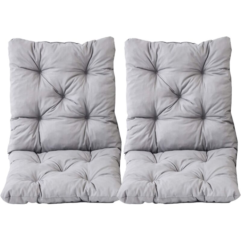 foto del prodotto 90067 hanko cuscino imbottito, per panca da giardino con schienale, grigio chiaro, 98 x 50 x 8 cm, 2 pezzi ambientehome
