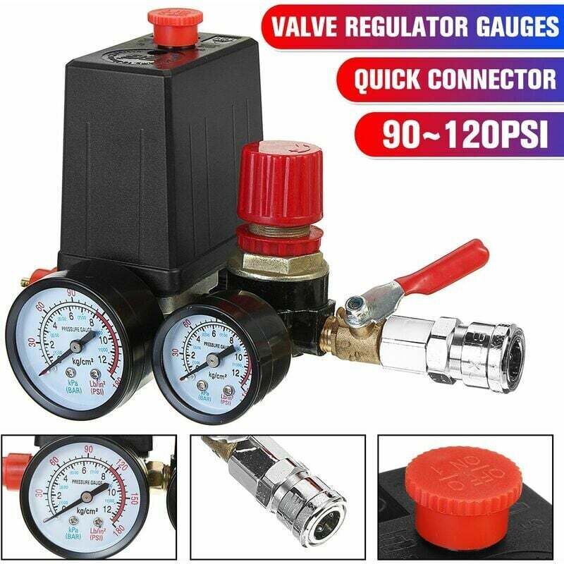 foto del prodotto 90120psi compressore d aria interruttore di pressione valvola di controllo collettore regolatore manometri