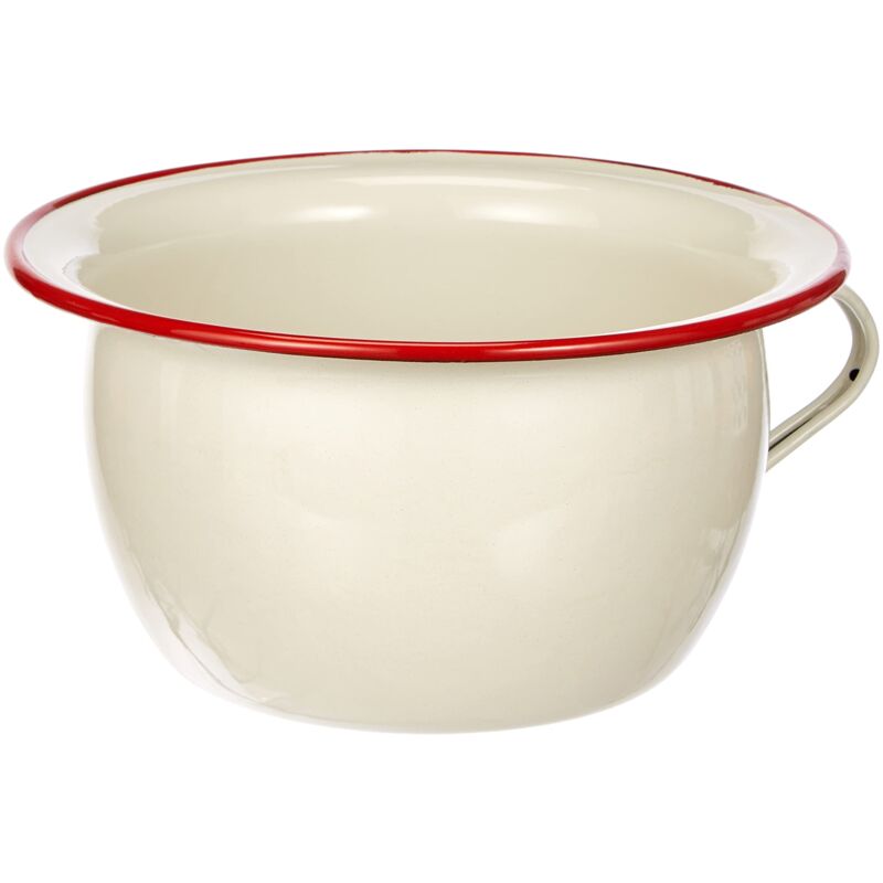 foto del prodotto 908224 vaso per camera da letto, in acciaio, 24 x 24 x 13 cm, colore bianco ibili