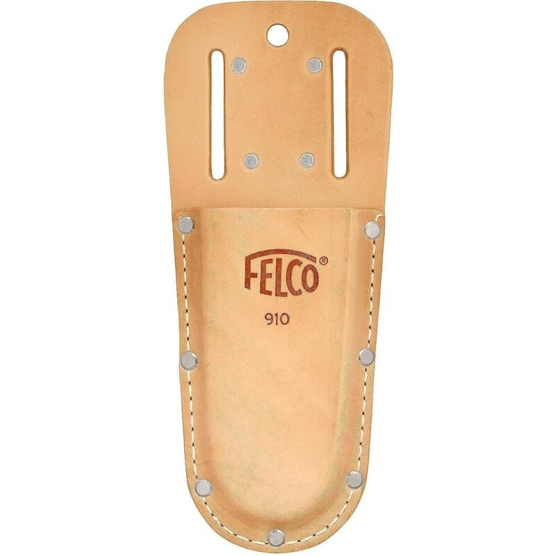 foto del prodotto 910 fodero per cesoie da giardino (fondina in vera pelle, con passante per cintura + clip, si attacca alla cintura, per cesoie / forbici da potatura) - felco