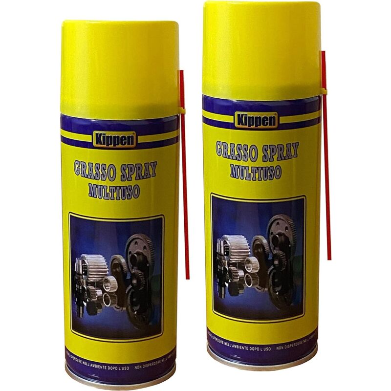 foto del prodotto 9107ax confezione da 2 pezzi di grasso spray multiuso da 400 ml kippen