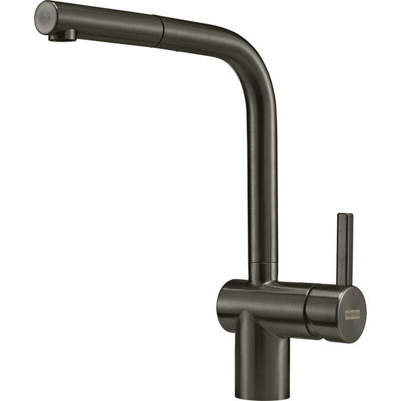 foto del prodotto 911214. tipo di beccuccio multi spout, colore del prodotto antracite, materiale del rubinetto acciaio inox. altezza max 29,7 cm, altezza sopra