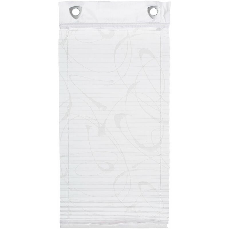 foto del prodotto 91795 701, tenda plissettata a pacchetto, in voile con stampa, 140 x 45 cm, bianco home fashion