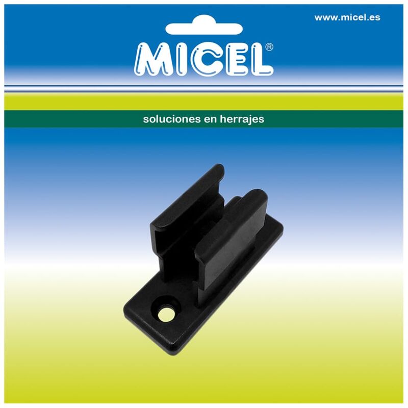 foto del prodotto 92554 morsetto di fissaggio per manovella per tenda da sole, per ancoraggio a parete, colore nero, 18,7 x 25,5 x 48,5 mm micel