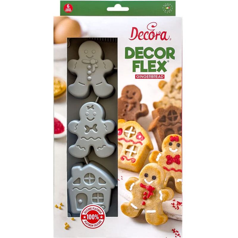 foto del prodotto 9260403 stampo gingerbread in silicone 6 cavita decora